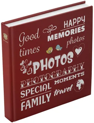 Obrázek produktu pro Henzo Jumbo fotoalbum Wording Red 30x30 cm 100 stran skelný foto karton