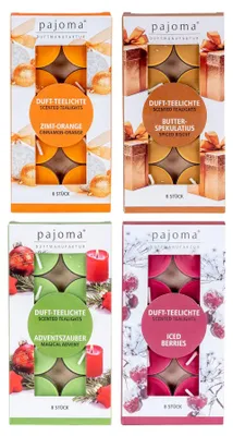 32 Duftteelichter 4x8 Stück – Duftkerzen für Advent & Weihnachten