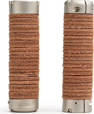 Productafbeelding van Grips en handvatten Brooks BLG2LL0A27205 - Dikke leren handvatten (130+130mm) - Bruin