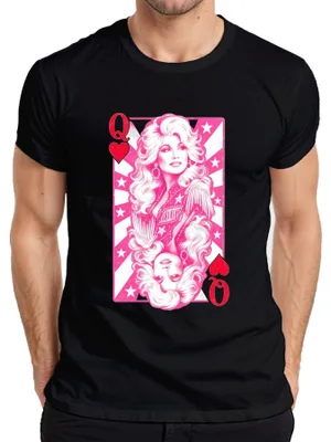 Zdjęcie produktu dla Koszulka męska "Dolly Parton, Królowa Country", czarna, rozmiar L
