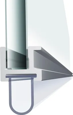 Produktbild von Palme Einschub-Balgdichtung für 6mm ESG, geschlitzt, Bund mit 1000mm, 1 Stk.