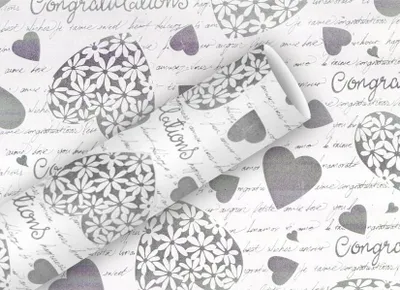 Produktbild von Braun & Company Geschenkpapier Kollektion Elegant Heart 2 m x 70 cm