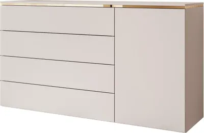 Produktbild von YOURHOUSE24 Kommode AURORA 4S1D Anrichte in KASCHMIR Schubladenschrank (Ausführung: Hängend- ohne Beine)