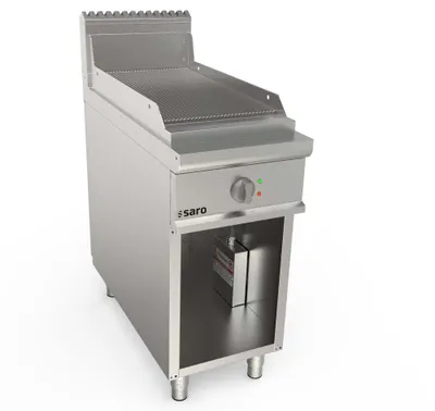 Zdjęcie produktu dla Płyta grillowa elektryczna Saro o szerokości 400 mm, z rowkiem, model Lq / Fte2Bar