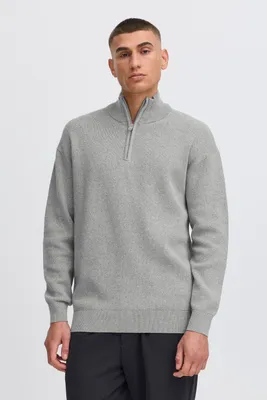 Produktbild von !SOLID SDFINNET Herren Strickpullover Troyer Feinstrick Pullover Baumwollmischung relaxed fit