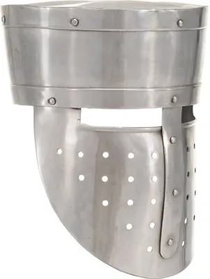 Produktbild von Möbel Mittelalterlicher Ritterhelm Antik Replik LARP Silbern Stahl  - Kostümschmuck 286221