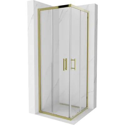 Obrázek produktu pro Mexen Rio čtvercový sprchový kout 70 x 70 cm, Průhledné, Zlatá - 860-070-070-50-00