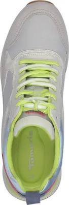 Zdjęcie produktu dla Tamaris damskie trampki skórzane mix styl retro luźne wkładki 1-23741-43, rozmiar:37 EU, kolor:Szary