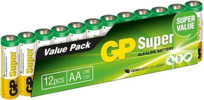 Obrázek produktu pro GP Batteries Super Alkaline LR6/AA, Baterie na jedno použití, AA, Alkalický, 1,5 V, 12 kusů, Cylindrický