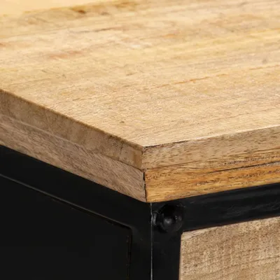 Image de vidaXL Bureau 110 x 50 x 76 cm Bois de manguier massif