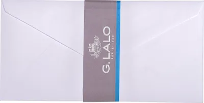 Produktbild von G.Lalo 10x Packung 20 Umschlägen Vélin de France, DL 220x110mm, 100g Weiß 23000L