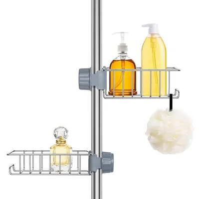Produktbild von Duschablage Ohne Bohren Edelstahl 2 Stück Silber