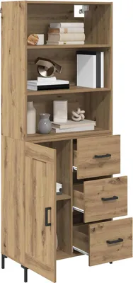 Produktbild von vidaXL Highboard Artisan-Eiche 69,5 x 34 x 180 cm Holzwerkstoff