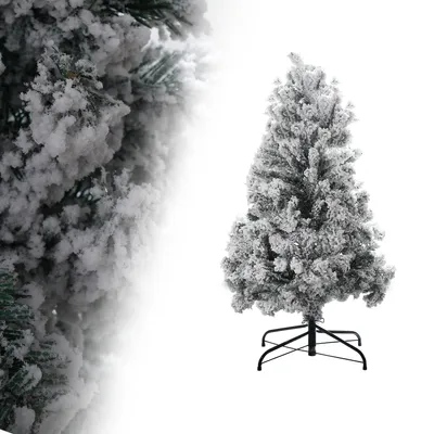 Produktbild von TolleTour Weihnachtsbaum Beflockung Schneestaub Weihnachtsdekoration Kunstbaum 150cm mit Schneestaub