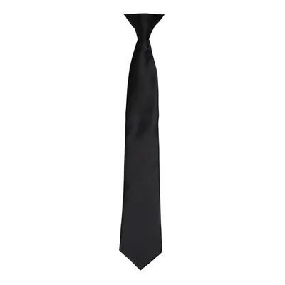 Produktbild von Premier Herren Satin-Krawatte zum Anklipsen RW4407 (Einheitsgröße) (Schwarz)