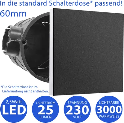 A product image showing a recessed light fixture and its specifications.