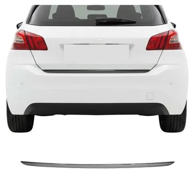 Image de Garniture de Hayon Coffre pour Peugeot 308 2013-2021 acier inox foncé