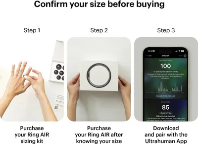 Produktbild von Ultrahuman Ring AIR, Smart-Ring Aktivitäts-Tracker, 24 mAh