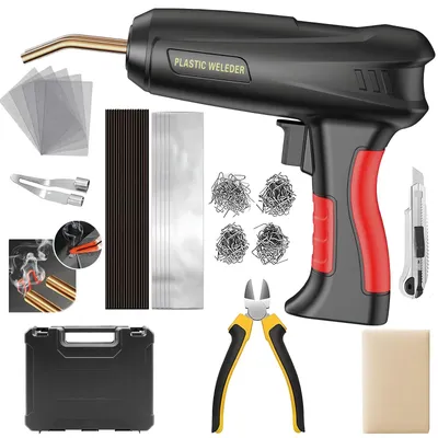 Productafbeelding van HDeye 200W 2-in-1 kunststof lasapparaat – autoreparatieset voor bumpers, met 1000 nietjes en 56 lasstaven, 220V