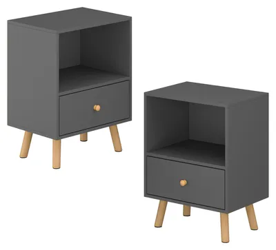 Immagine prodotto di Tavolino 'Sundsvall' set di 2 grigio scuro