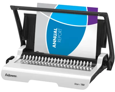 Obrázok produktu pre Fellowes Star+ 150, Manuálne, 150 listy, Plastová väzba, Šedá, Biela