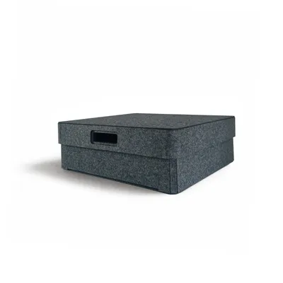 Produktbild von Aufbewahrungsbox CLASSIC Filz 35 x 38 x 13 cm mit Deckel in anthrazit meliert