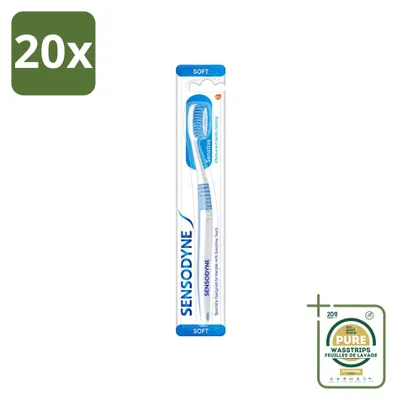 Productafbeelding van 20 x Sensodyne Soft tandenborstel voor gevoelige tanden - Voorraadverpakking - 20 stuks