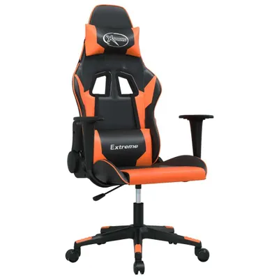 Produktbild von vidaXL Gaming-Stuhl Schwarz und Orange Kunstleder