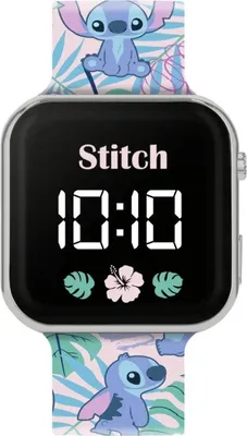 Produktbild von Disney Lilo & Stitch LED Uhr, Kunststoff, silber-rot, Surprise