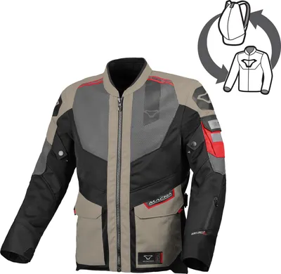 Zdjęcie produktu dla Kurtka motocyklowa Macna Travelair z tkaniny, kolor taupe, rozmiar S