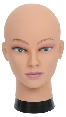 Image de Tête de mannequin professionnelle, idéale pour les perruques et les masques. Livrée avec une pince