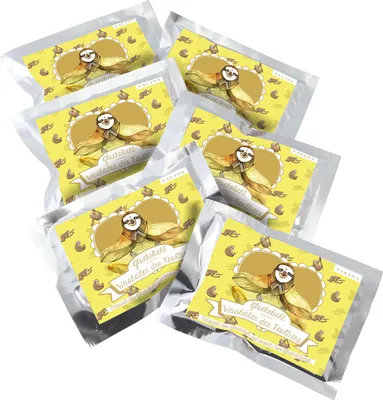 Produktbild von ORIGINAL Fortunas Glückslicht / von Herzen / Weisheiten des Faultiers / Kerze und Überraschung für gute Laune und positive Energie / 6er-Set