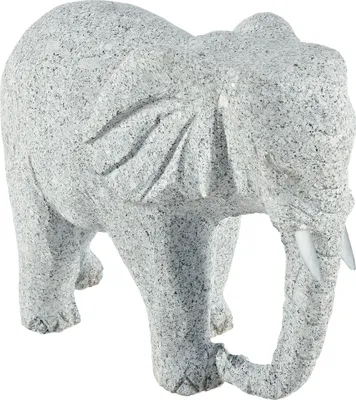 Produktbild von Dehner Dekofigur Elefant, ca. 30 x 14 x 27 cm, Granit, grau