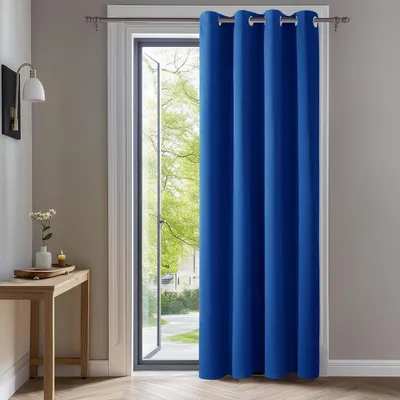 Image de Rideaux occultants avec œillets, rideaux thermiques, 260 x 140 cm, bleu roi, 1 pièce