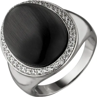 Produktbild von Gr. 50 Damen Ring 925 Sterling Silber 1 Monstein-Imitation 38 Zirkonia Silberring
