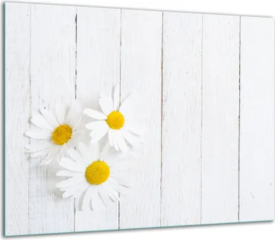 Produktbild von Herdabdeckplatten Glaskeramikkochfeld-Abdeckung Spritzschutz Glas 60x52cm Blumen