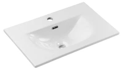 Produktbild von Einbauwaschbecken VELOA 60 cm aus glänzender weißer Kompakt-Keramik