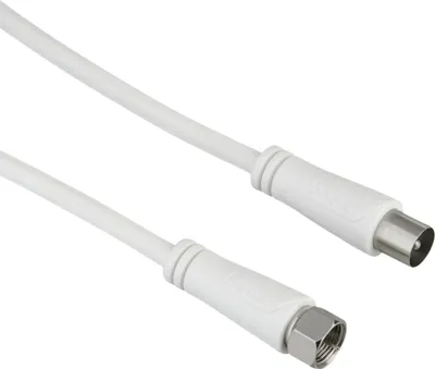Zdjęcie produktu dla Hama 00205294, 1,5 m, F, Adapter koncentryczny, Biały