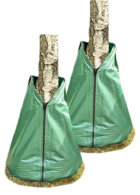 Zdjęcie produktu dla Novatool 2x worki do nawadniania drzew 75 litrowe zielone worki do nawadniania wykonane z wytrzymałego PVC worki do nawadniania drzew worki do nawadniania drzew worki na wodę drzewo