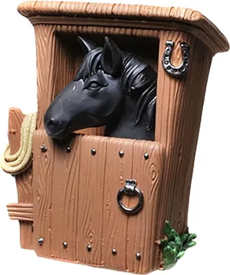 Produktbild von Reiten Spardose mit Pfropfen schwarzes Pferd steht im Stall