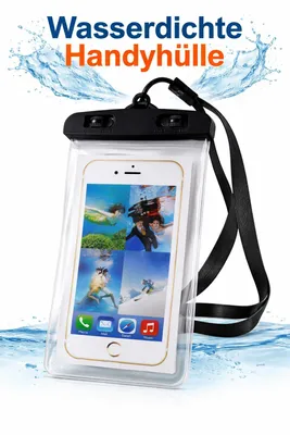 Produktbild von Wasserdichte Handyhülle Universal IPX8 – Handytasche wasserdicht bis 6,7 Zoll Smartphone Schutzbeutel Strand Schwimmen