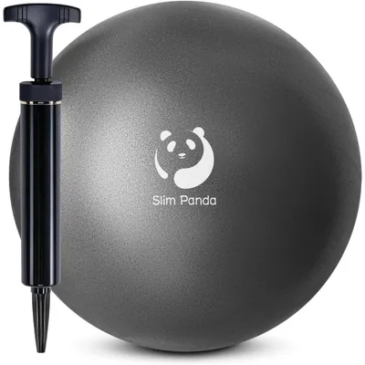 Zdjęcie produktu dla Piłka do ćwiczeń, mała (23-25 cm), piłka do pilates, miękka, czarna, z rurką do napompowywania