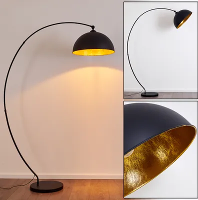 Produktbild von Aliena »Aliena« Vintage Stehleuchte aus Metall in Schwarz/Gold
