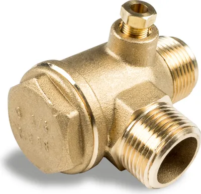 Produktbild von Aircraft Rückschlagventil mit Anschluss für 6 mm Entlastungsleitung 1/2" AG x 1/2" AG, 2507512