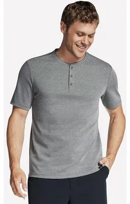 Produktbild von Skechers Off Duty Short Sleeve Henley TS165-CHAR Herren