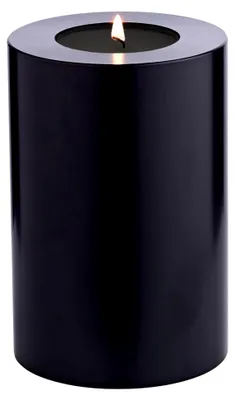 Produktbild von Dauerkerze Cornelius (Höhe 15 cm, Ø 10 cm) Schwarz, hitzebeständiger Teelichthalter bis 90 Grad