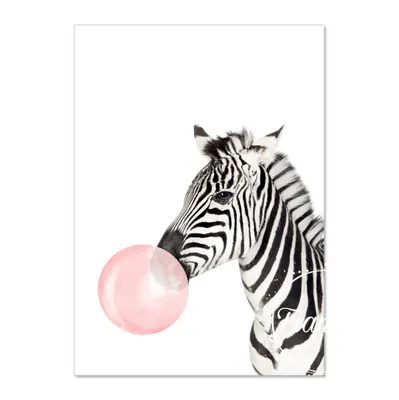 Produktbild von TPFLiving Kunstdruck LW-1304 (OHNE RAHMEN) Poster - Leinwand - Wandbild - Hochauflösender Giclée-Druck, langlebig und hochwertig - Giraffe, Zebra, Elefant, Nashorn, Eichhörnchen, Reh -  - Größe: 50x75cm