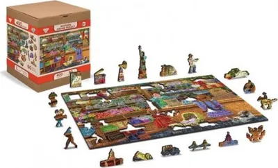 Zdjęcie produktu dla Puzzle drewniane, Sklep ze słodyczami, 200 elementów