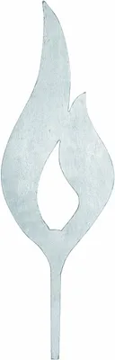 Produktbild von Metallflamme 225 mm, silber, 24,5 x 8,6 x 0,1 cm, 1 Stück