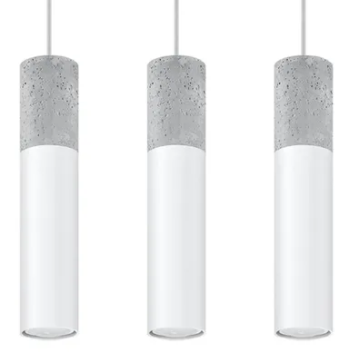 Zdjęcie produktu dla Żyrandol z betonu architektonicznego BORGIO 3 biały Sollux Lighting SL.0649